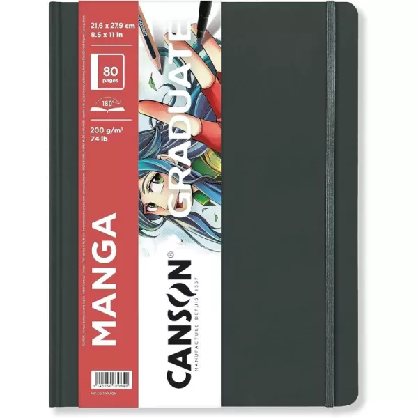 Canson Graduate Manga Paper Hard Cover Art Journal 55x85 inches 40 Sheets  Artist Paper for Illustration Character Studies Comics85x11