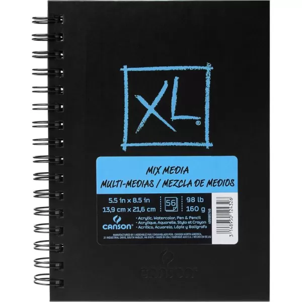Canson Mix Media Book XL Black 5 x 8 inchesMix Media 55 x 85
