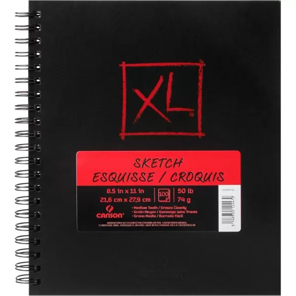 Canson Mix Media Book XL Black 5 x 8 inchesSketch 85 x 11
