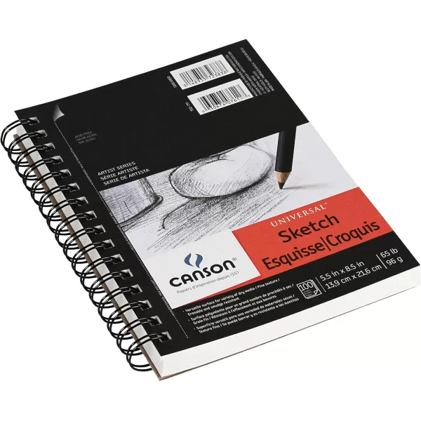 imageCanson 100510850 ProArt Artist Series Universal Sketch Pad 55quot x 85quot Side Wire55 x 85 Side Wire