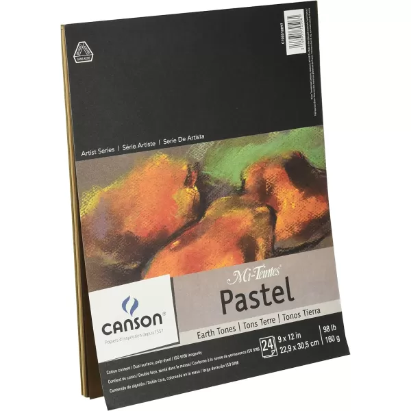 imageCanson Artist Series MiTeintes Pastel Paper White Wirebound Pad 9x12 inches 16 Sheets 98lb160g  Artist Paper for Adults and StudentsEarth Tones