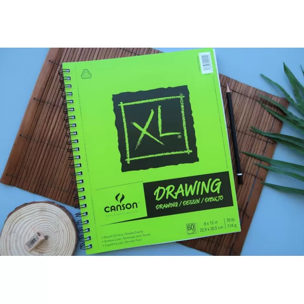 Canson XL Series Drawing Pad Side Wire Bound 9x12 inches 60 Sheets  Artist Paper for Students Marker Pen Ink Pencil