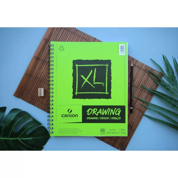 Canson XL Series Drawing Pad Side Wire Bound 9x12 inches 60 Sheets  Artist Paper for Students Marker Pen Ink Pencil