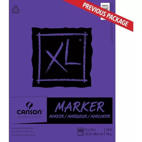 Canson XL Series Marker Paper Foldover Pad 9x12 inches 100 Sheets 18lb70g  Artist Paper for Adults and Students9x12