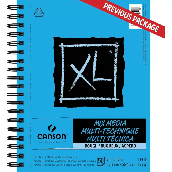 Canson XL Series Mixed Media Pad Side Wire 11x14 inches 60 Sheets  Heavyweight Art Paper for Watercolor Gouache Marker Painting Drawing Sketching7x10