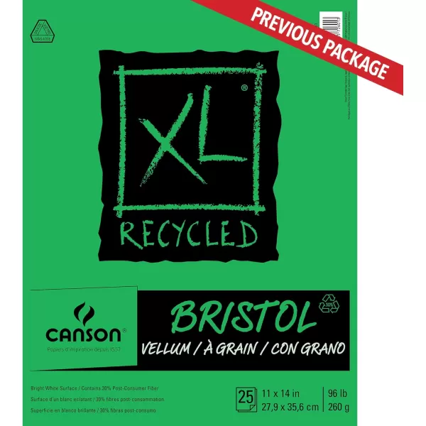 imageCanson XL Series Recycled Bristol Pad Foldover 11x14 inches 25 Sheets  Artist Paper for Students Marker Pen Ink Pencil11x14