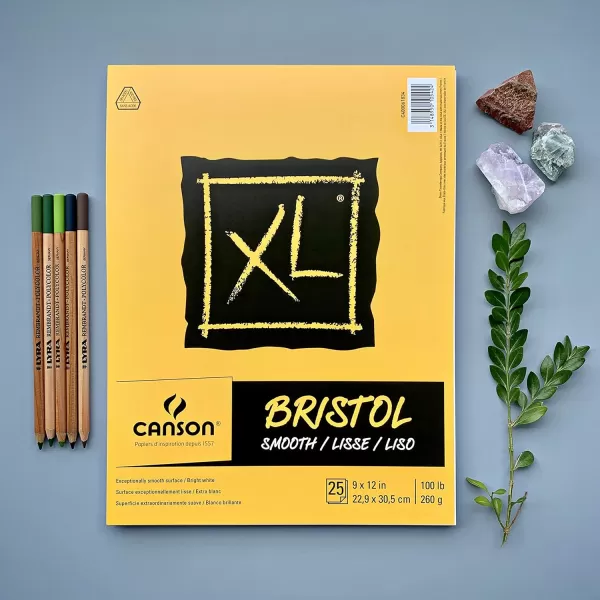 imageCanson XL Series Recycled Bristol Pad Foldover 11x14 inches 25 Sheets  Artist Paper for Students Marker Pen Ink Pencil11x14