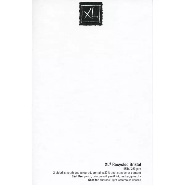 imageCanson XL Series Recycled Bristol Pad Foldover 11x14 inches 25 Sheets  Artist Paper for Students Marker Pen Ink Pencil11x14