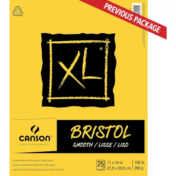 imageCanson XL Series Recycled Bristol Pad Foldover 11x14 inches 25 Sheets  Artist Paper for Students Marker Pen Ink Pencil11x14