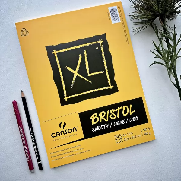 imageCanson XL Series Recycled Bristol Pad Foldover 11x14 inches 25 Sheets  Artist Paper for Students Marker Pen Ink Pencil11x14