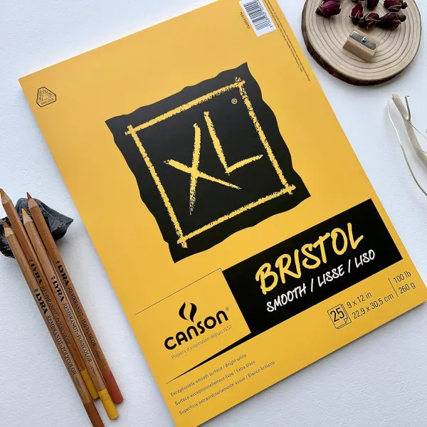 imageCanson XL Series Recycled Bristol Pad Foldover 11x14 inches 25 Sheets  Artist Paper for Students Marker Pen Ink Pencil11x14