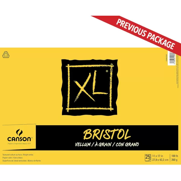 imageCanson XL Series Recycled Bristol Pad Foldover 11x14 inches 25 Sheets  Artist Paper for Students Marker Pen Ink Pencil11x17