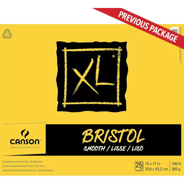 imageCanson XL Series Recycled Bristol Pad Foldover 11x14 inches 25 Sheets  Artist Paper for Students Marker Pen Ink Pencil14x17