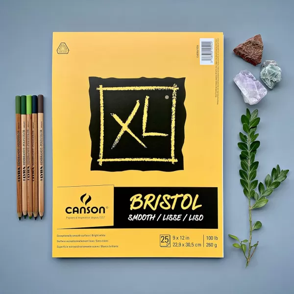 imageCanson XL Series Recycled Bristol Pad Foldover 11x14 inches 25 Sheets  Artist Paper for Students Marker Pen Ink Pencil19x24