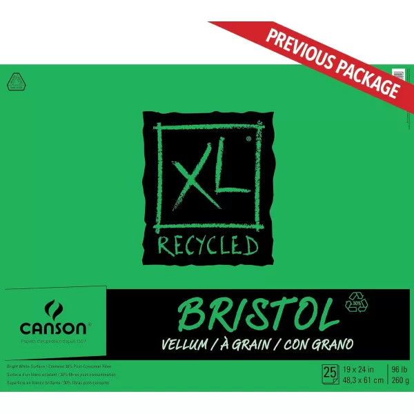 imageCanson XL Series Recycled Bristol Pad Foldover 11x14 inches 25 Sheets  Artist Paper for Students Marker Pen Ink Pencil19x24