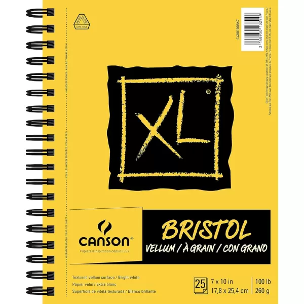 imageCanson XL Series Recycled Bristol Pad Foldover 11x14 inches 25 Sheets  Artist Paper for Students Marker Pen Ink Pencil7x10