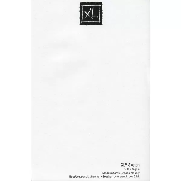 Canson XL Series Sketch Pad 55 x 85 Foldover Cover 100 Sheets 100510938