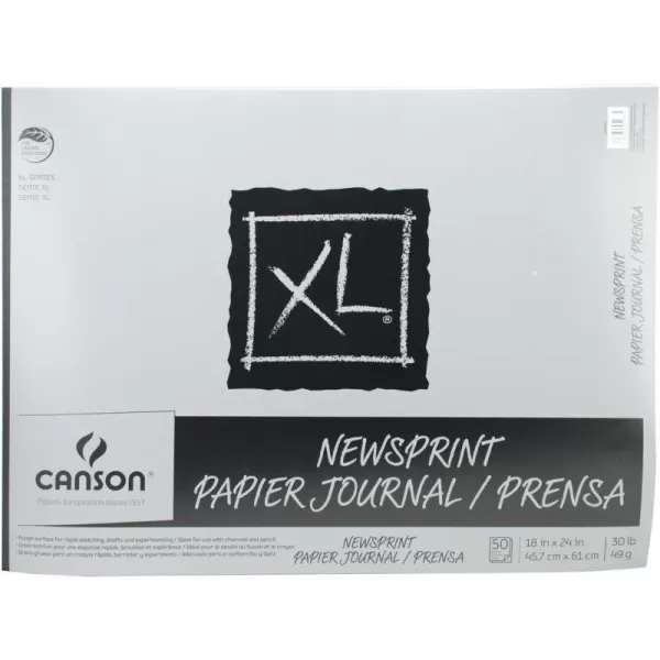 Canson XL Series Newsprint Paper Foldover Pad 14x17 inches 100 Sheets 30lb49g  Artist Paper for Adults and Students18 x 24 50 Sheets