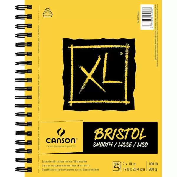 imageCanson XL Series Recycled Bristol Pad Foldover 11x14 inches 25 Sheets  Artist Paper for Students Marker Pen Ink Pencil7x10