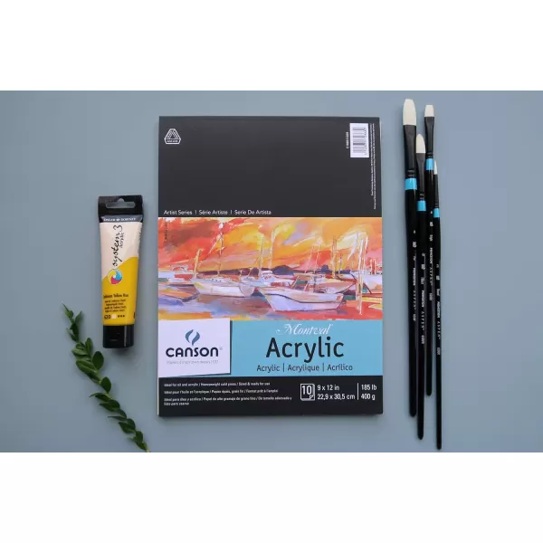 imageCanson Artist Series Acrylic Paper Foldover Pad 16x20 inches 10 Sheets 185lb400g  Artist Paper for Adults and Students12X16