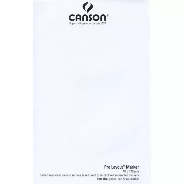 imageCanson Artist Series Pro Layout Marker Paper Foldover Pad 9x12 inches 50 Sheets 18lb70g  Artist Paper for Adults and Students11 x 14