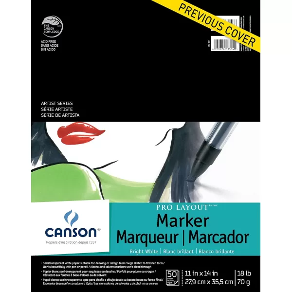 imageCanson Artist Series Pro Layout Marker Paper Foldover Pad 9x12 inches 50 Sheets 18lb70g  Artist Paper for Adults and Students11 x 14