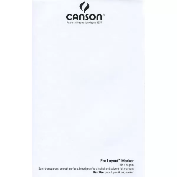 imageCanson Artist Series Pro Layout Marker Paper Foldover Pad 9x12 inches 50 Sheets 18lb70g  Artist Paper for Adults and Students14 x 17