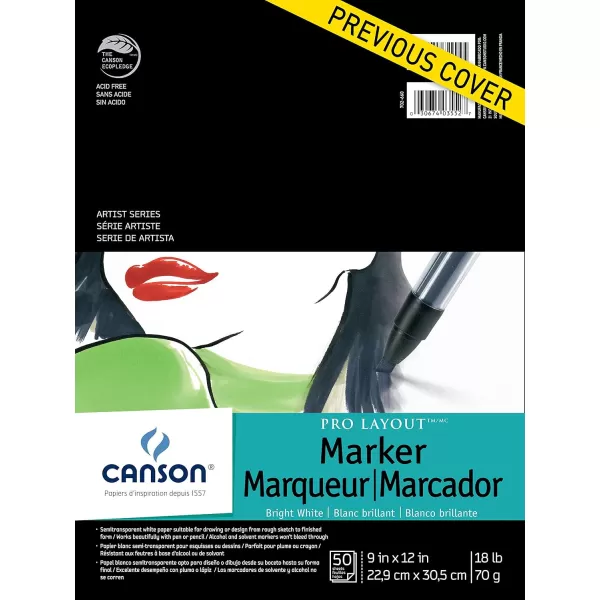 imageCanson Artist Series Pro Layout Marker Paper Foldover Pad 9x12 inches 50 Sheets 18lb70g  Artist Paper for Adults and Students9 x 12