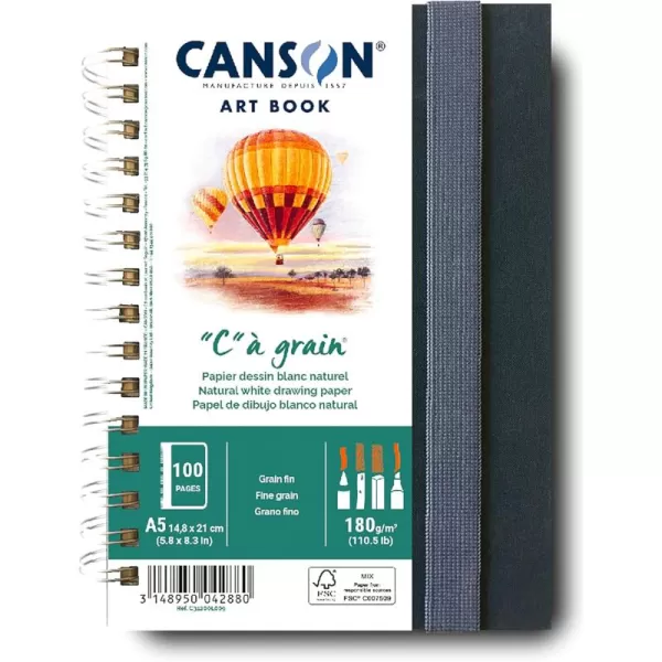 imageCANSON Art Book Sketchbook Bright WhiteA5 PORTRAIT CA GRAIN