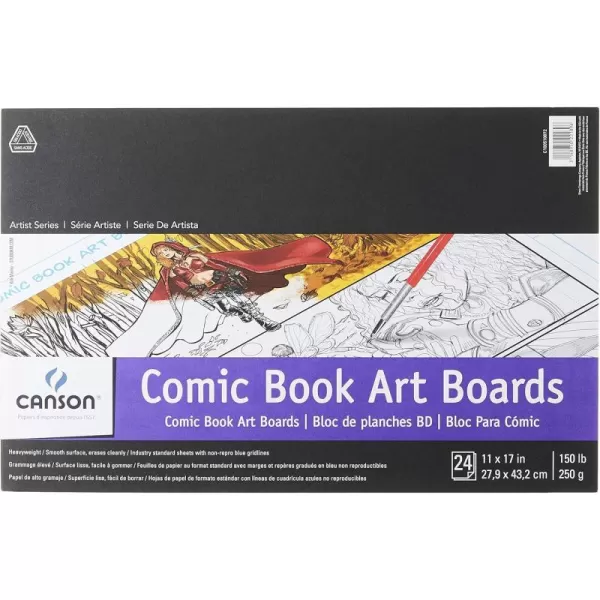 imageCanson Artist Series Comic and Manga Paper Art Board Foldover Pad 5x17 inches 14 Sheets 150lb250g  Artist Paper for Adults and Students  Colored Pencil Marker Ink Pen11x17