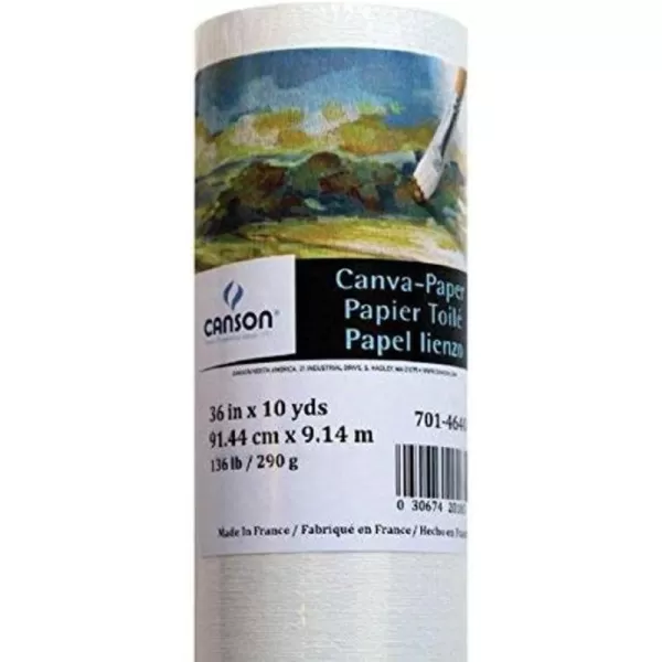 imageCanson Artist Series CanvaPaper Roll 36inx10yd 136lb290g  Artist Paper for Adults and Students  Oil Paint Acrylic Paint Mixed Media36X10yds