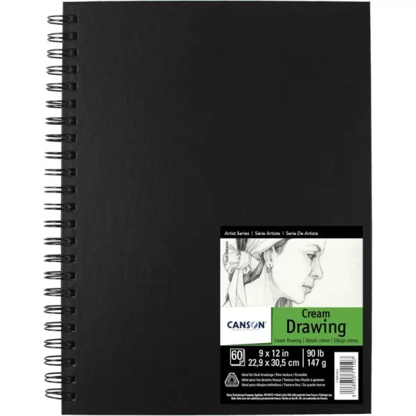 imageCanson Artist Series Field Drawing Book Side Wire Bound 9x12 inches 60 Sheets  Professional Art Paper for Marker Pen Ink Pencil