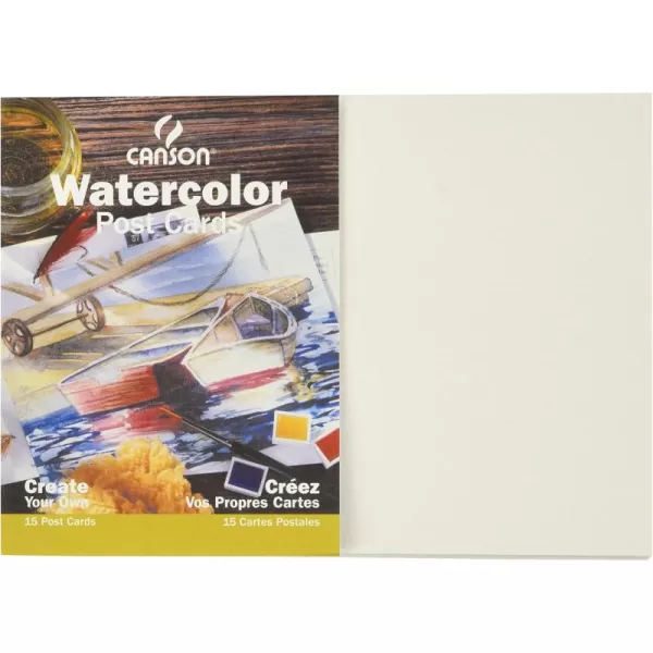 imageCanson Artist Series Montval Watercolor Postcards 5x7 inches 15 Cards 140lb300g  Artist Paper for Adults and Students