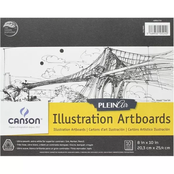 imageCanson Artist Series Plein Air Illustration Paper Fold Over Art Board 9x12 inches 10 Sheets  Artist Paper for Adults and Students  Colored Pencil Marker Ink Pen8 x 10