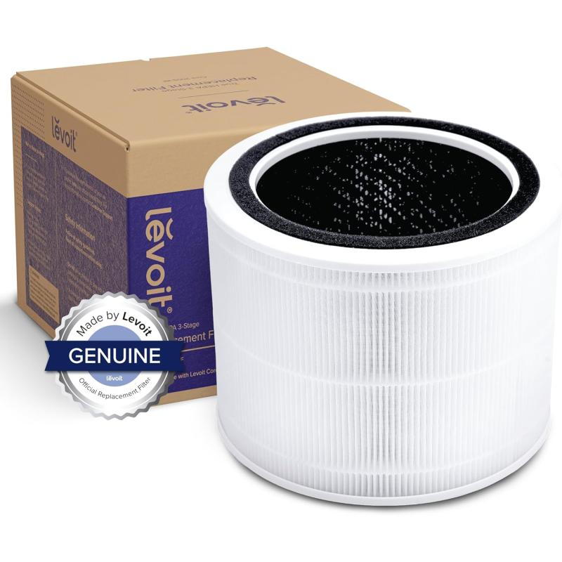 imageLEVOIT Core 200SP Air Purifier Replacement Filter 3in1 Filter HighEfficiency Activated Carbon Core 200SRF 1 Pack White72 x 72 x 57