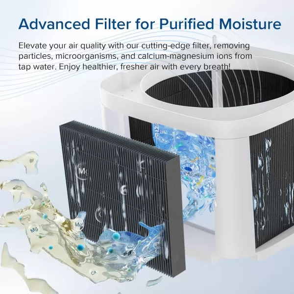 imageLEVOIT 4Pack Replacement Filters for Superior 6000S Smart Evaporative Humidifier Captures Large Particles ampamp Minerals Extends Filter Life up to 6 Months GrayGray