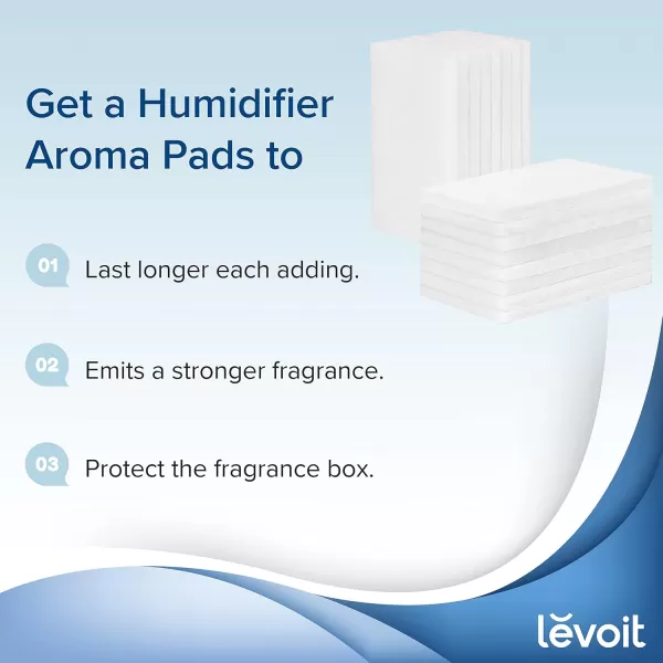 imageLEVOIT Aroma Pads 16 Pack Humidifier Replacement Filters Compatible with LV600S Classic300S LV600HH OasisMist450S Make The Fragrance Stronger and Longer Duration WhiteAroma Pads