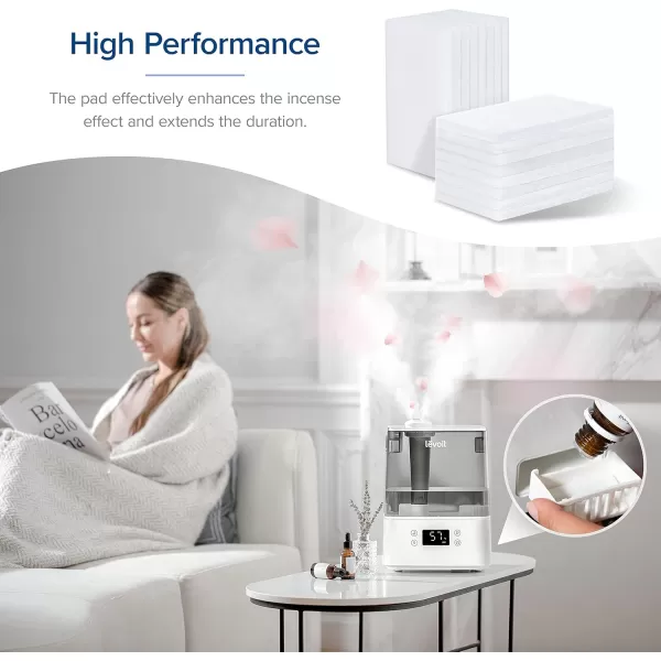imageLEVOIT Aroma Pads 16 Pack Humidifier Replacement Filters Compatible with LV600S Classic300S LV600HH OasisMist450S Make The Fragrance Stronger and Longer Duration WhiteAroma Pads