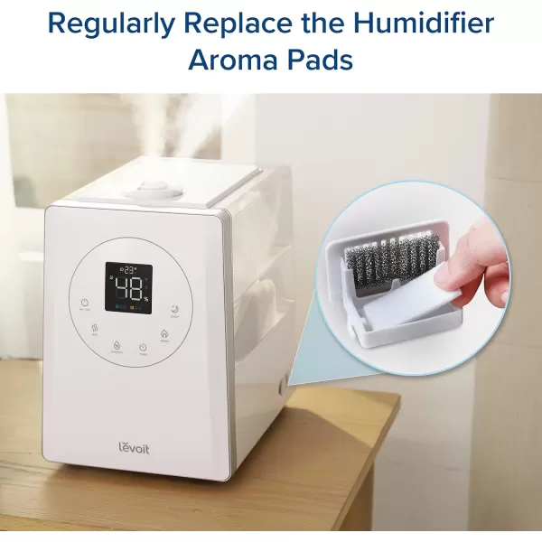 imageLEVOIT Aroma Pads 16 Pack Humidifier Replacement Filters Compatible with LV600S Classic300S LV600HH OasisMist450S Make The Fragrance Stronger and Longer Duration WhiteAroma Pads