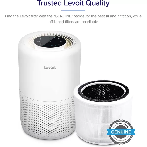 imageLEVOIT Core 200SP Air Purifier Replacement Filter 3in1 Filter HighEfficiency Activated Carbon Core 200SRF 1 Pack White72 x 72 x 57