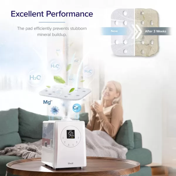 imageLEVOIT Humidifier Replacement Filters 10Pack Mineral Absorption PadCompatible with LV600SLV600HHOasisMist450SCapture Fine Particles in Water Tank to Improve Humidification EfficiencyWhite18x24