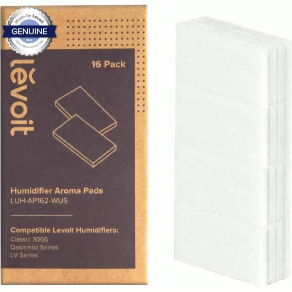 imageLEVOIT Aroma Pads 16 Pack Humidifier Replacement Filters Compatible with LV600S Classic300S LV600HH OasisMist450S Make The Fragrance Stronger and Longer Duration WhiteAroma Pads