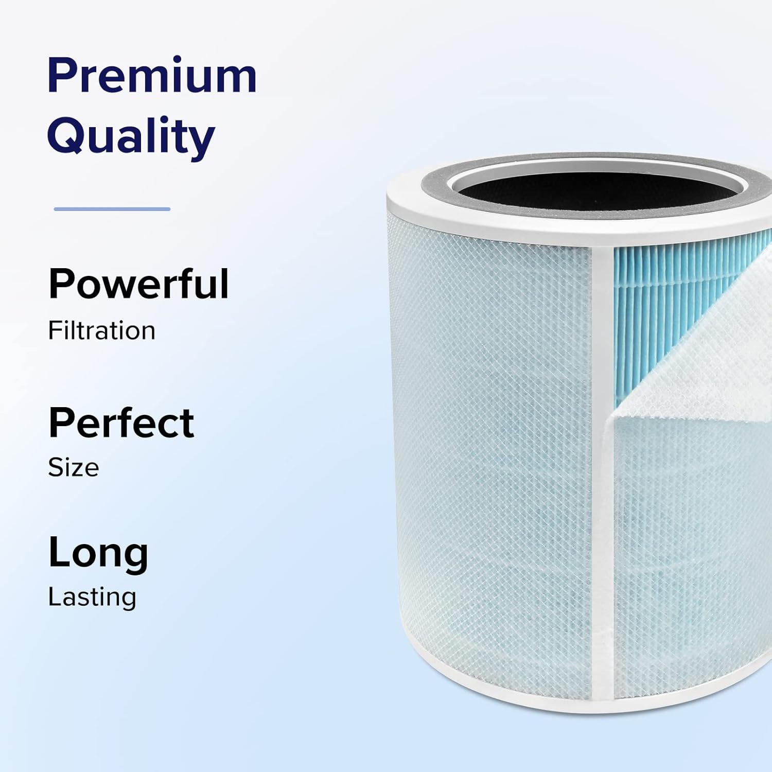 imageLEVOIT Core 400S Air Purifier Smoke Remover 4in1 Replacement Filter Activated Carbon Core400SRFSR LRFC401BUS 1 Pack BlueSmoke Remover