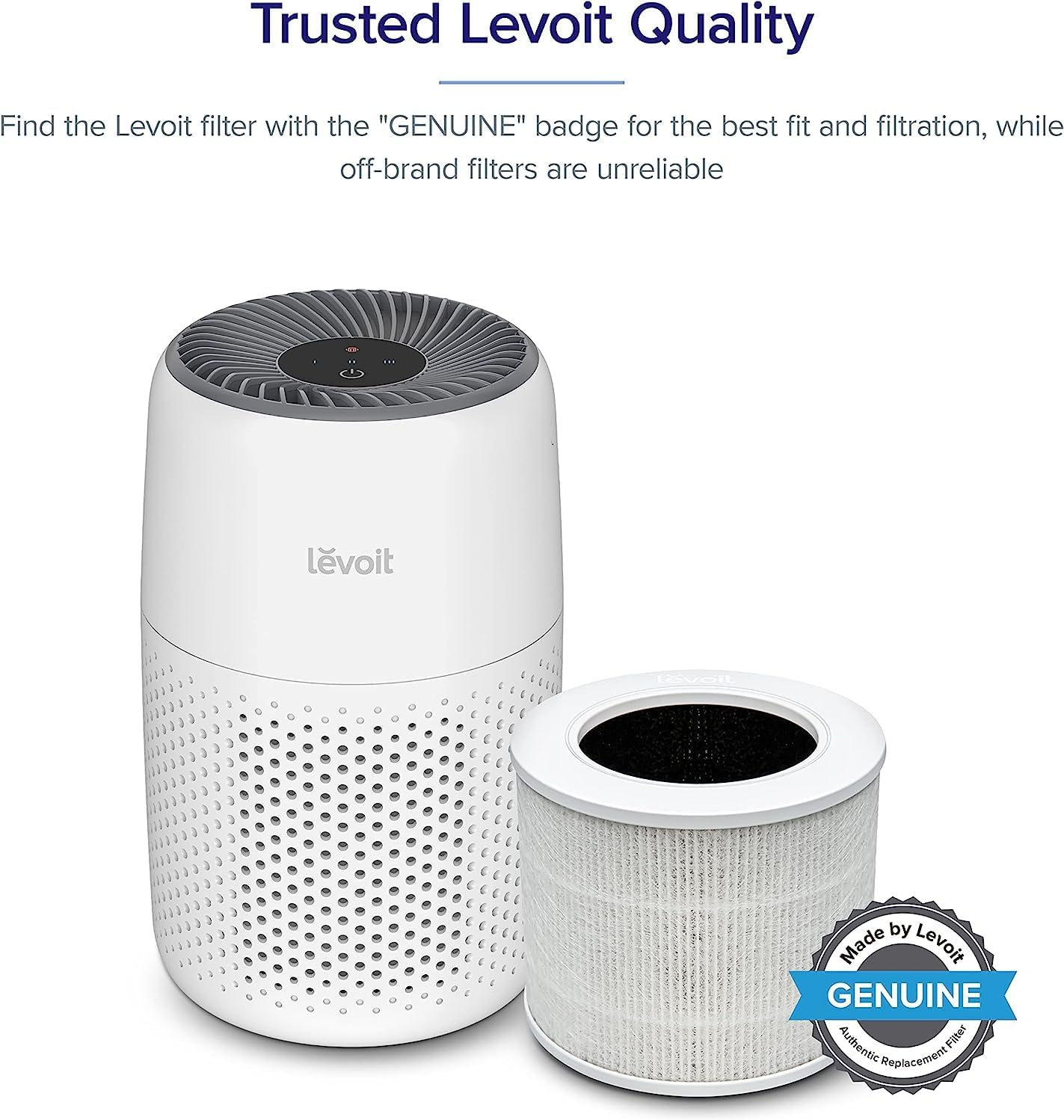imageLEVOIT Core MiniP Air Purifier Replacement Filter 3in1 HighEfficiency Activated Carbon Core MiniRF 1 Pack White1 Pack