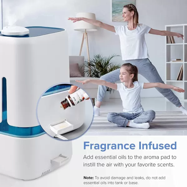 imageLEVOIT 4L Smart Cool Mist Humidifier for Home Bedroom with Essential Oils Customize Humidity for Baby ampamp Plants APP ampamp Voice Control Schedule Timer Last up to 40Hrs Whisper Quiet Handle DesignWhite