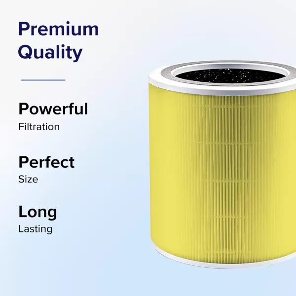 imageLEVOIT Core 400S Air Purifier Smoke Remover 4in1 Replacement Filter Activated Carbon Core400SRFSR LRFC401BUS 1 Pack BluePet Allergy