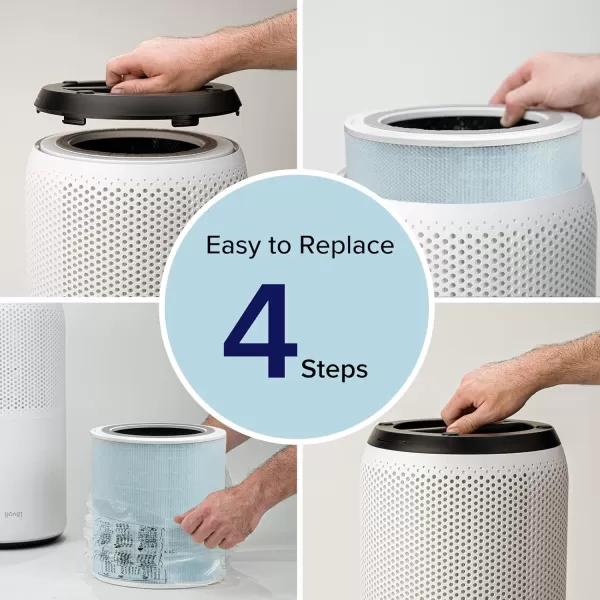 imageLEVOIT Core 400S Air Purifier Smoke Remover 4in1 Replacement Filter Activated Carbon Core400SRFSR LRFC401BUS 1 Pack BlueSmoke Remover