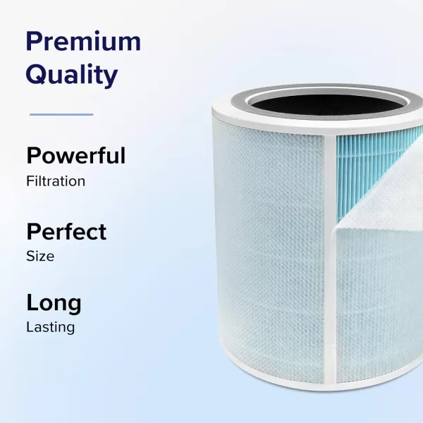 imageLEVOIT Core 400S Air Purifier Smoke Remover 4in1 Replacement Filter Activated Carbon Core400SRFSR LRFC401BUS 1 Pack BlueSmoke Remover