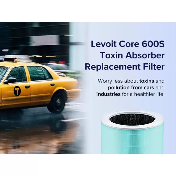 imageLEVOIT Core 600S Air Purifier Smoke Remover Replacement Filter 4in1 Filter and Activated Carbon Core 600SRFSR 1 PackSmoke Remover
