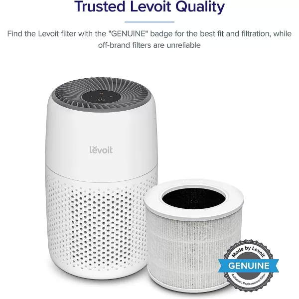 imageLEVOIT Core MiniP Air Purifier Replacement Filter 3in1 HighEfficiency Activated Carbon Core MiniRF 1 Pack White1 Pack